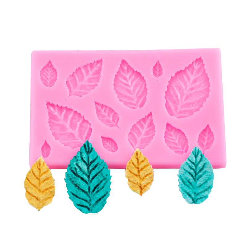 Flor de mariposa hojas silicona molde creativo fondant pastel chocolate postre hornear decoración Accesorios