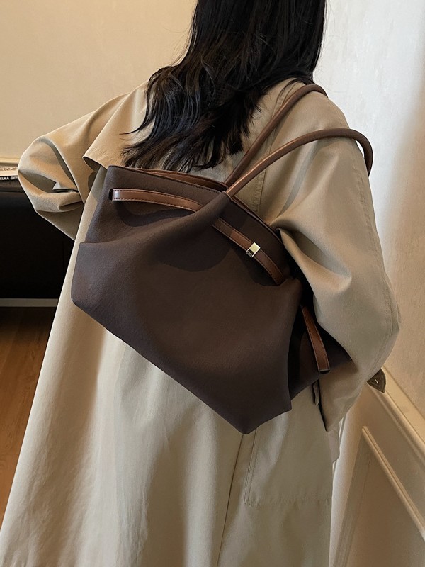 大容量包包女秋季百搭2025新款时尚单肩包休闲复古上课通勤托特包|undefined