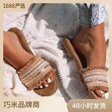 凉拖鞋罗马风2020年夏季新品外贸款女式平底镂空凉鞋大码40-43