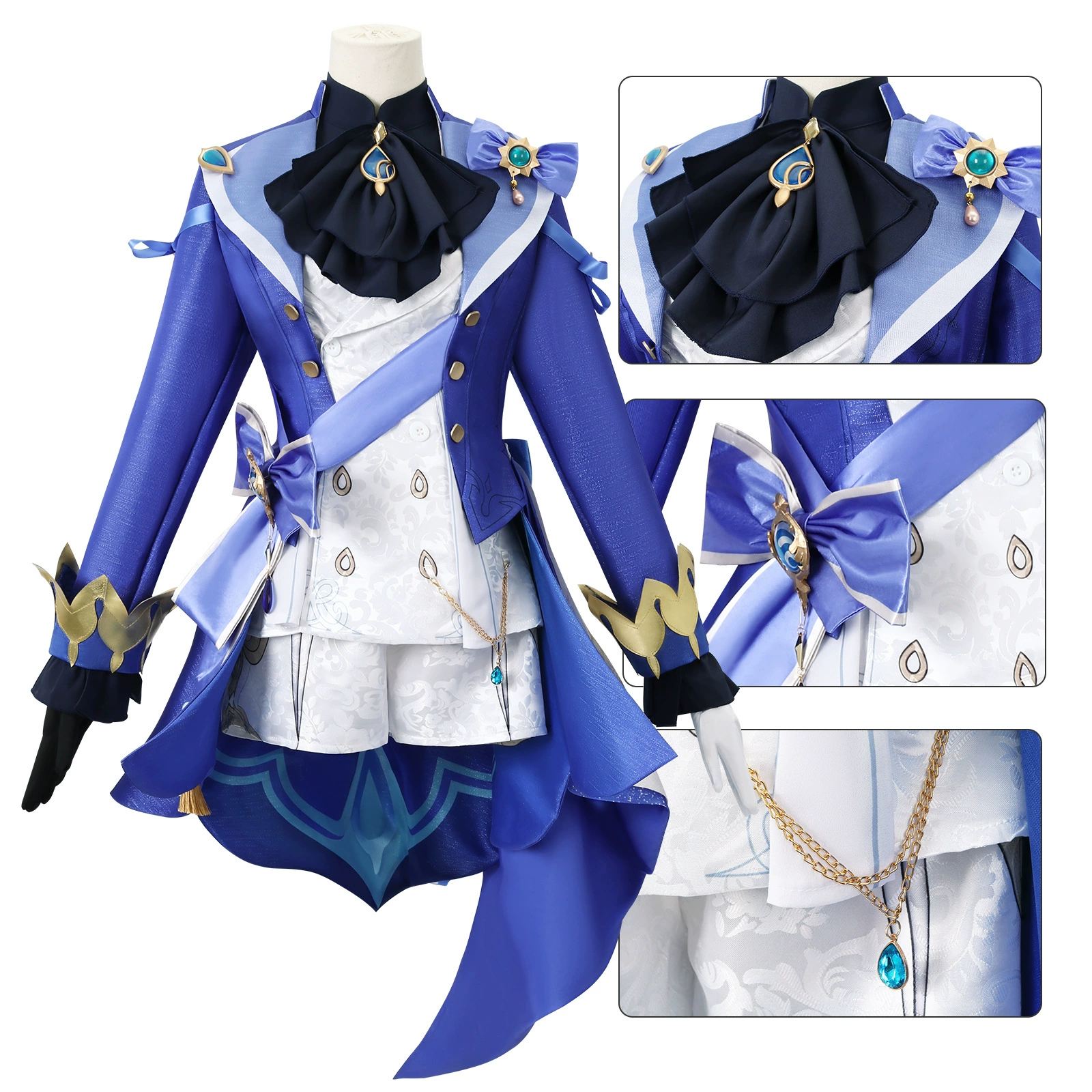 Genshin Impact Cosmet Высокая версия Fucaros Cosplay Costume Fontaine Water God Funinga Cosmet