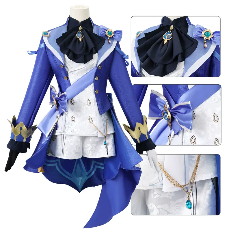 Genshin Impact Cosmet Высокая версия Fucaros Cosplay Costume Fontaine Water God Funinga Cosmet