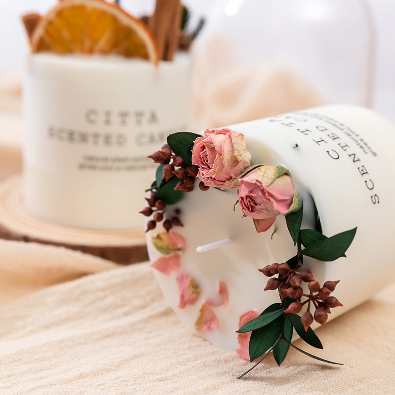 Aromatherapy wholesale household soy wax Christmas birthday wedding gift companion gift box set eternal flower handmade candle
