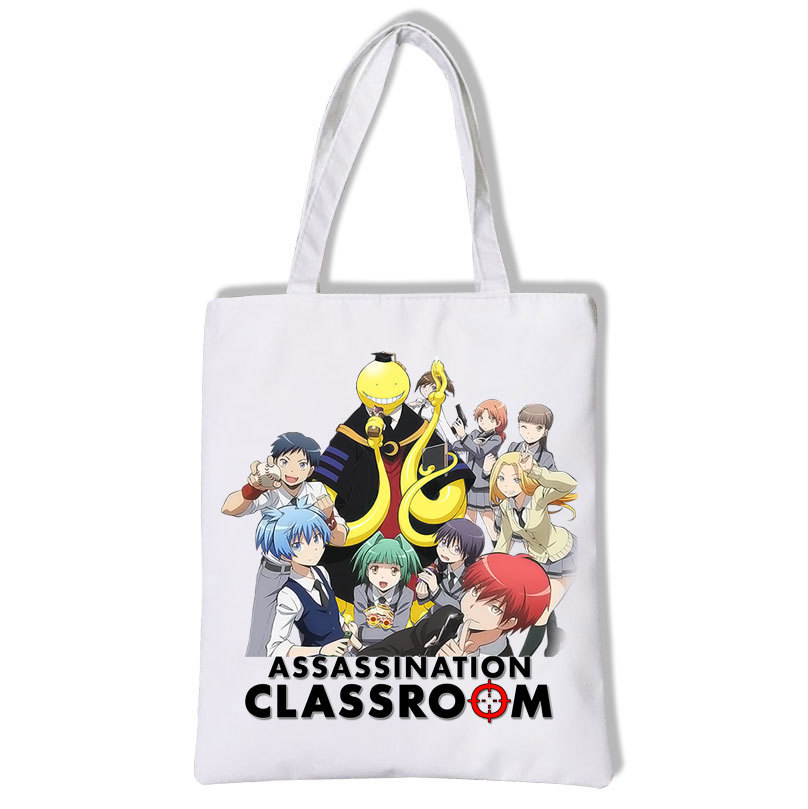 Assaination Claroom暗杀教室印花斜挎包女生帆布单肩包帆布袋