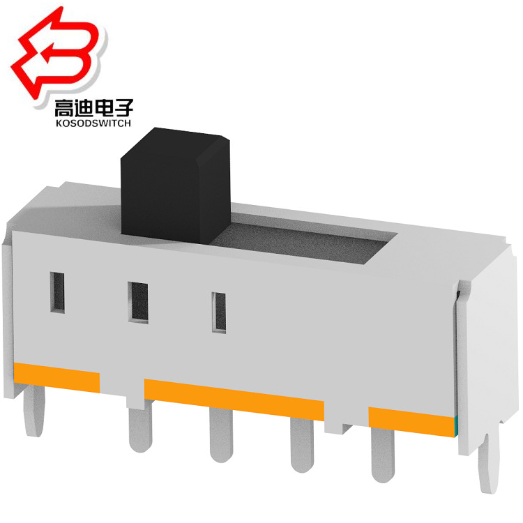 批发拨动开关3档1P3T 长行程4.0滑动开关3档 3档立式拨动开关4脚