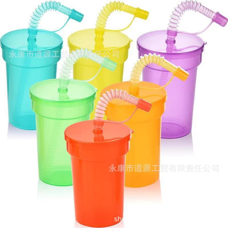 Beach Cup Amazon's Best-Selling Multi-Color Cup 380ml Beverage Juice Outdoor Beach Straw Cup