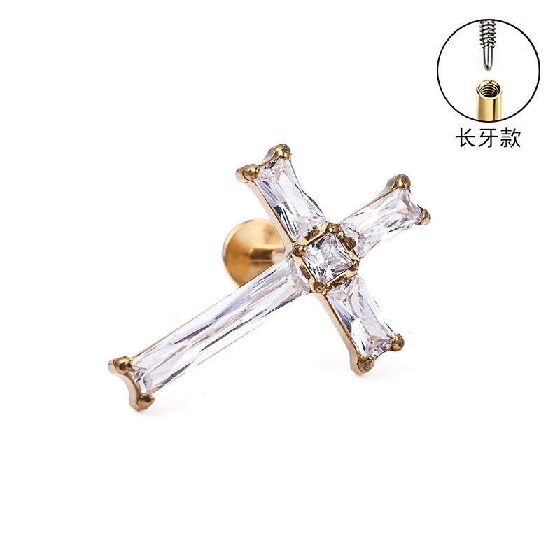 Labret piercing jewelry detail image