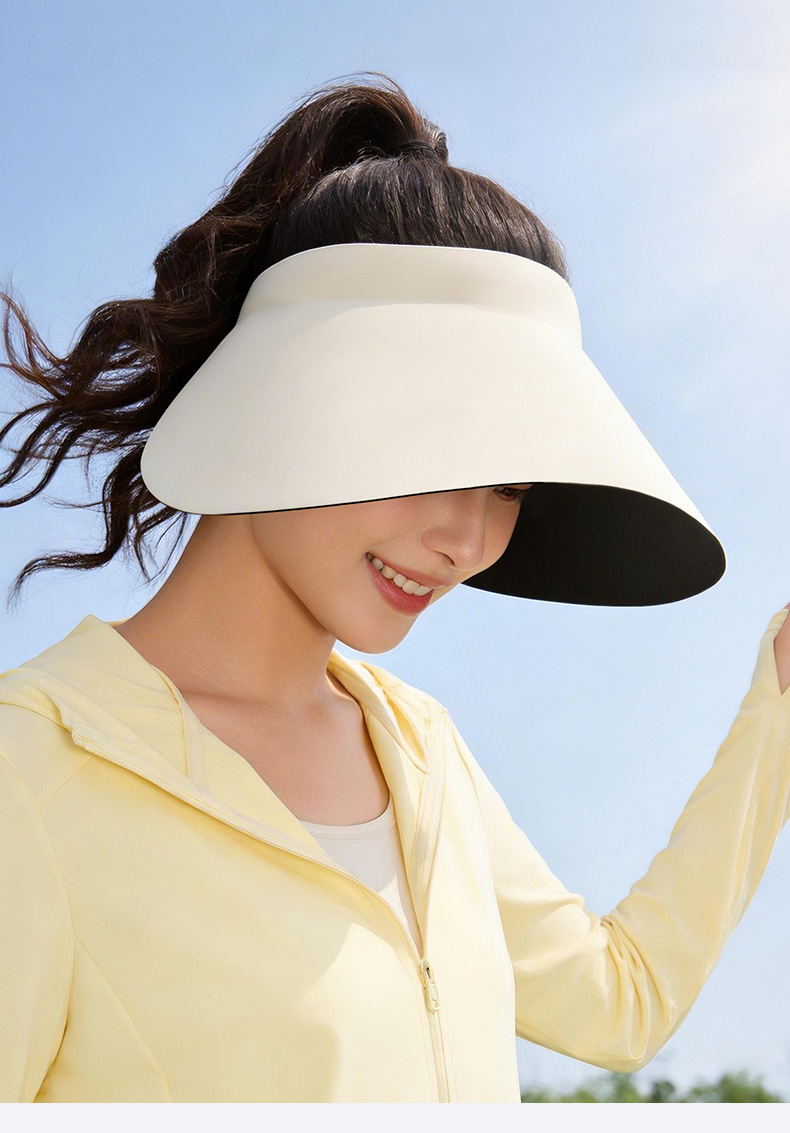 Sun Visor Hat For Women Foldable Uv Protection Summer Beach_voghion.com