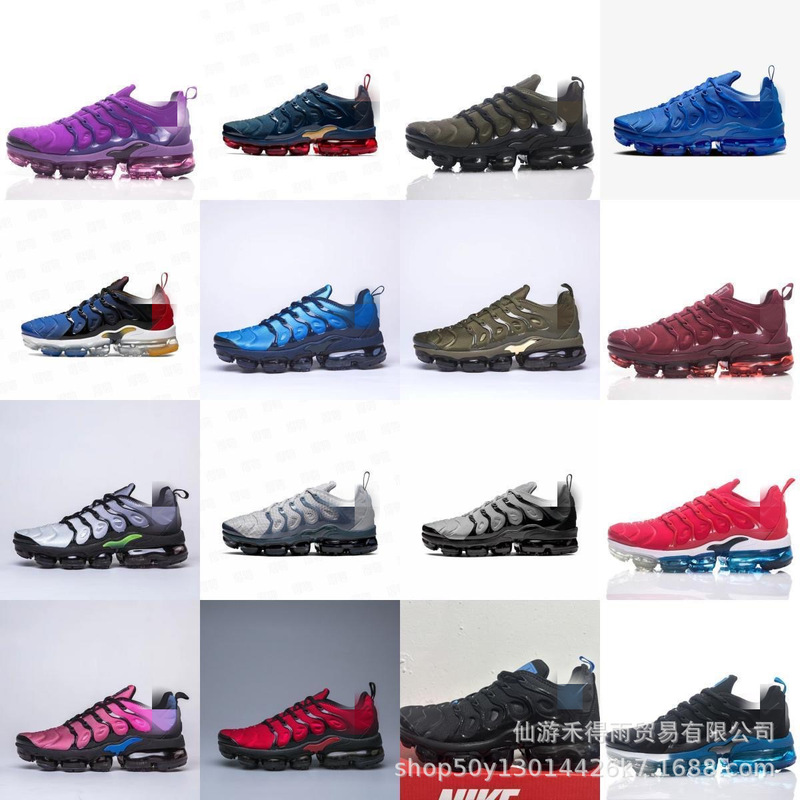 Cross-Border Sports Shoes Putian Pure Original Tn Full-Length Air-Cushioned Shoes Vapormax Running Shoes Men's Foreign Trade Model Factory Supply