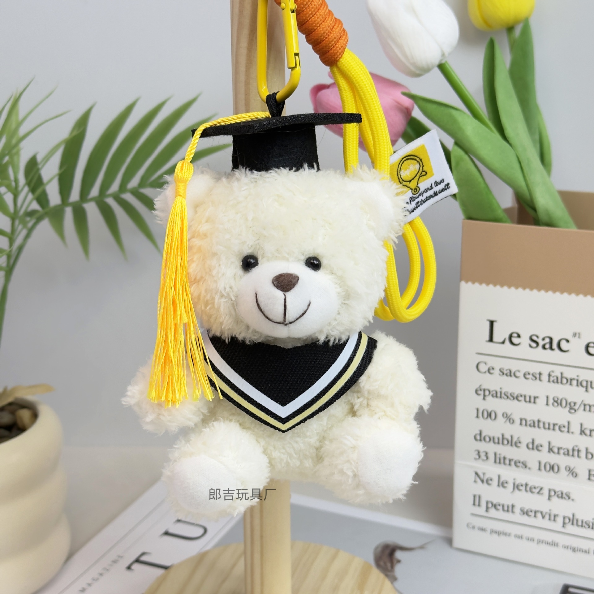 Temporada de graduación oso Teddy Teddy Teddy Teddy sombrero doctor uniformes de regalos impresa logotipo escolar