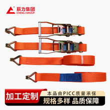 热卖货车司机货物用固定带 双钩双棘轮捆绑器 加厚涤纶固定拉紧器