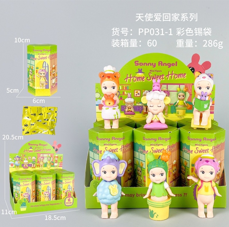 跨境趴趴天使水果盲盒车载摆件粘手机装饰丘比特手办动漫模型潮玩|undefined