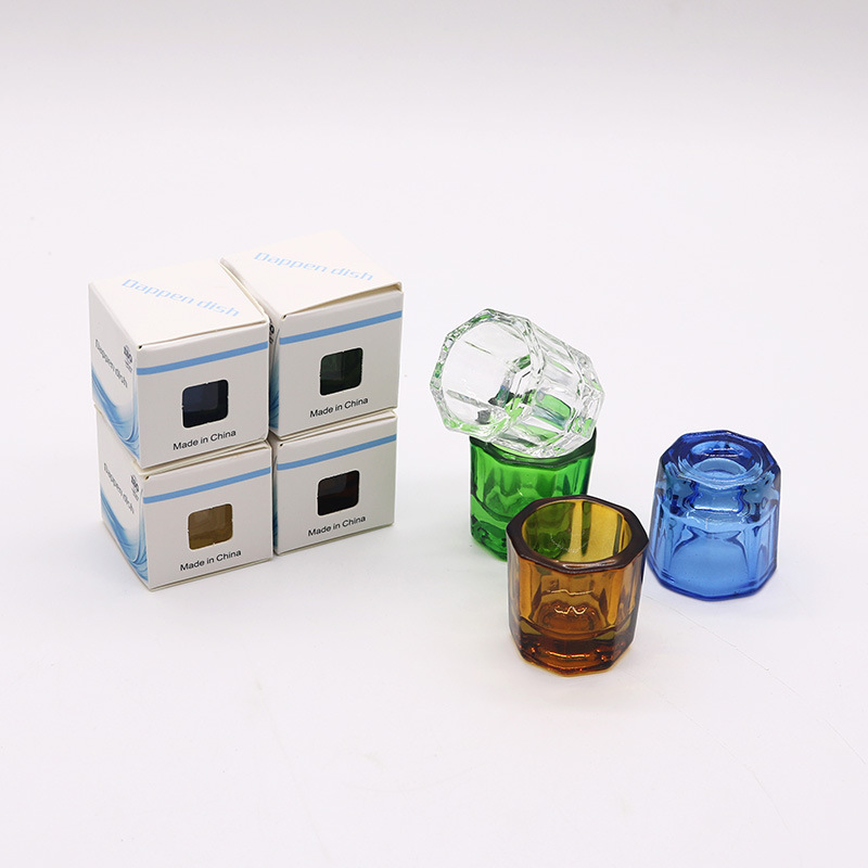 Vaso Mezclador Dental Octogonal de Vidrio Engrosado para Laboratorio