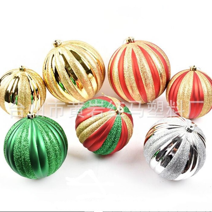 Bola de sandía nueva bola de calabaza bola de Navidad bola de decoración galvanizada bola de color brillante mate bola espejo bola Bo Bo Bo
