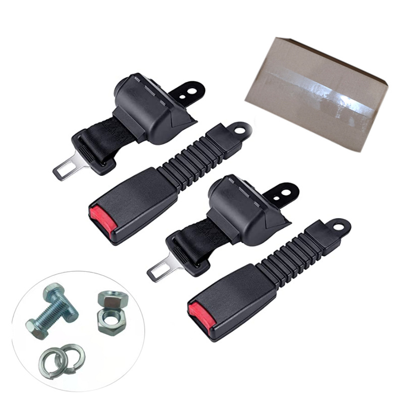 Gaofe Universal Retractable Golf Cart Seatbelt for EZGO Yamaha Club Car UTV (Car seat belt) - half-retractor-20-half-closed-full-set-of-screws-two-sets-in-a-box