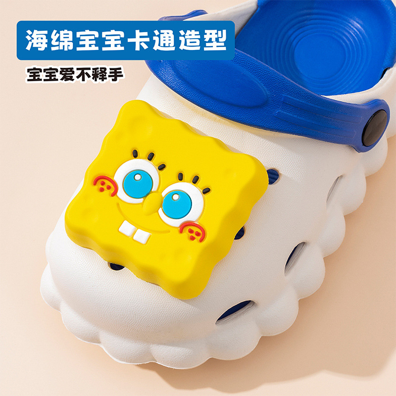 SpongeBob verano nuevo niño agujero zapatos agujero zapatillas antideslizantes suaves para niños sandalias lindas de dibujos animados para chicas