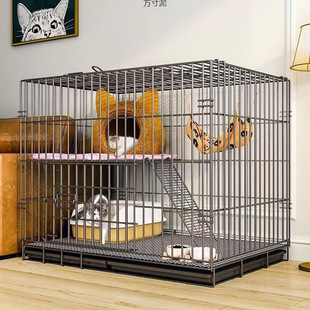 Cat Cage Household Indoor Super Large Space Kitten Encrypted Cat Nest Folding with Toilet No Space Cat Villa