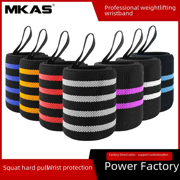 Mkas Sports Wrist Wraps for Push-Ups, Compression Wrist Support for Deadlifts, Fitness Wrist Straps, Weightlifting Assistance Straps, Same Style as Zui Ge