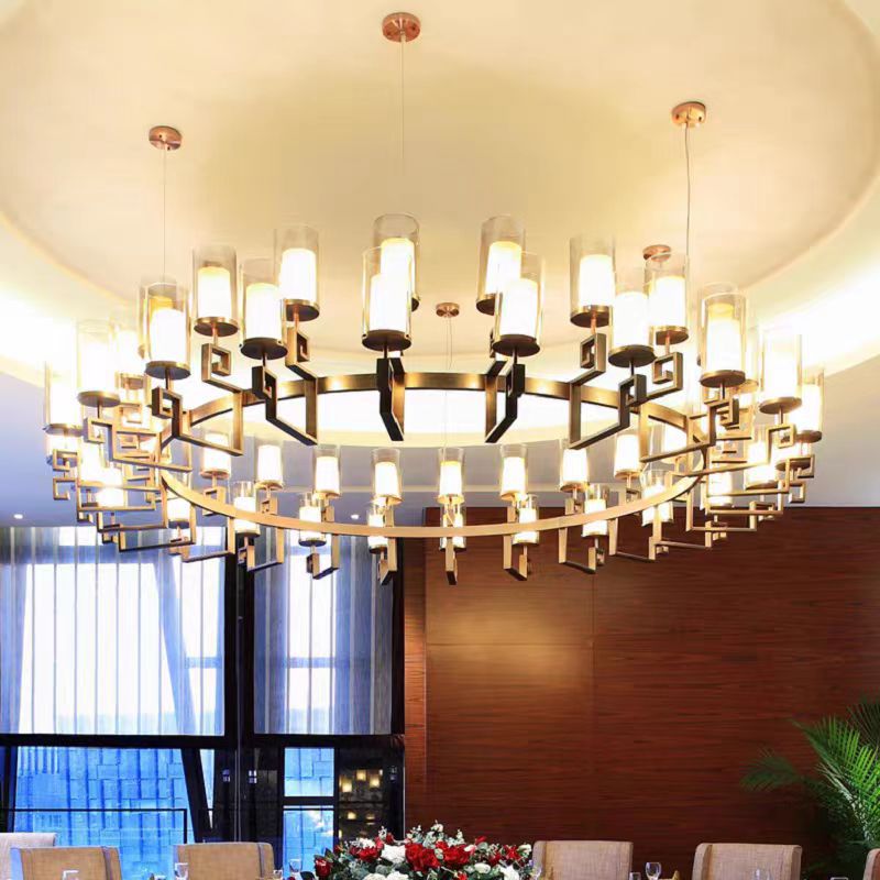 Classic New Chinese Style Living Room Pendant Light Main Light Round Restaurant Private Room Dining Room Hotel Lobby Restaurant Grand Chandelier