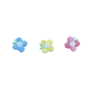 花丸刺绣 1.8cm 热熔熨烫漂亮ins花朵小号 布贴娃娃衣饰diy手工迷