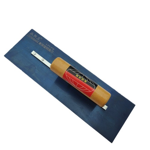 30cm serrated blue steel trowel painter's scraper large white tool wall trowel batch plaster knife push knife scraper putty teeth