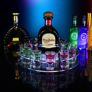 Luminous Bullet Cup Holder Bar Ktv Creative Led Colorful Acrylic Rechargeable Wine White Wine Cocktail Cup Holder