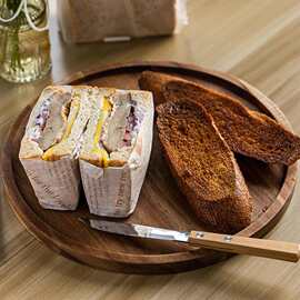 相思木大餐盘托盘圆形茶盘摆拍防水实木盘子木碟子干果盘木质圆盘