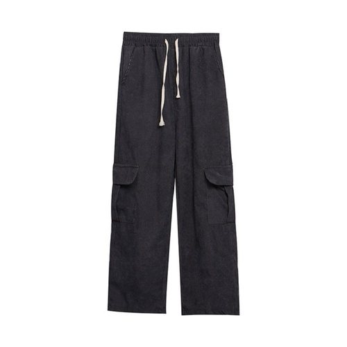 Fall straight corduroy work pants for men and women, unisex loose INS trendy punk cool casual wide-leg sport pants