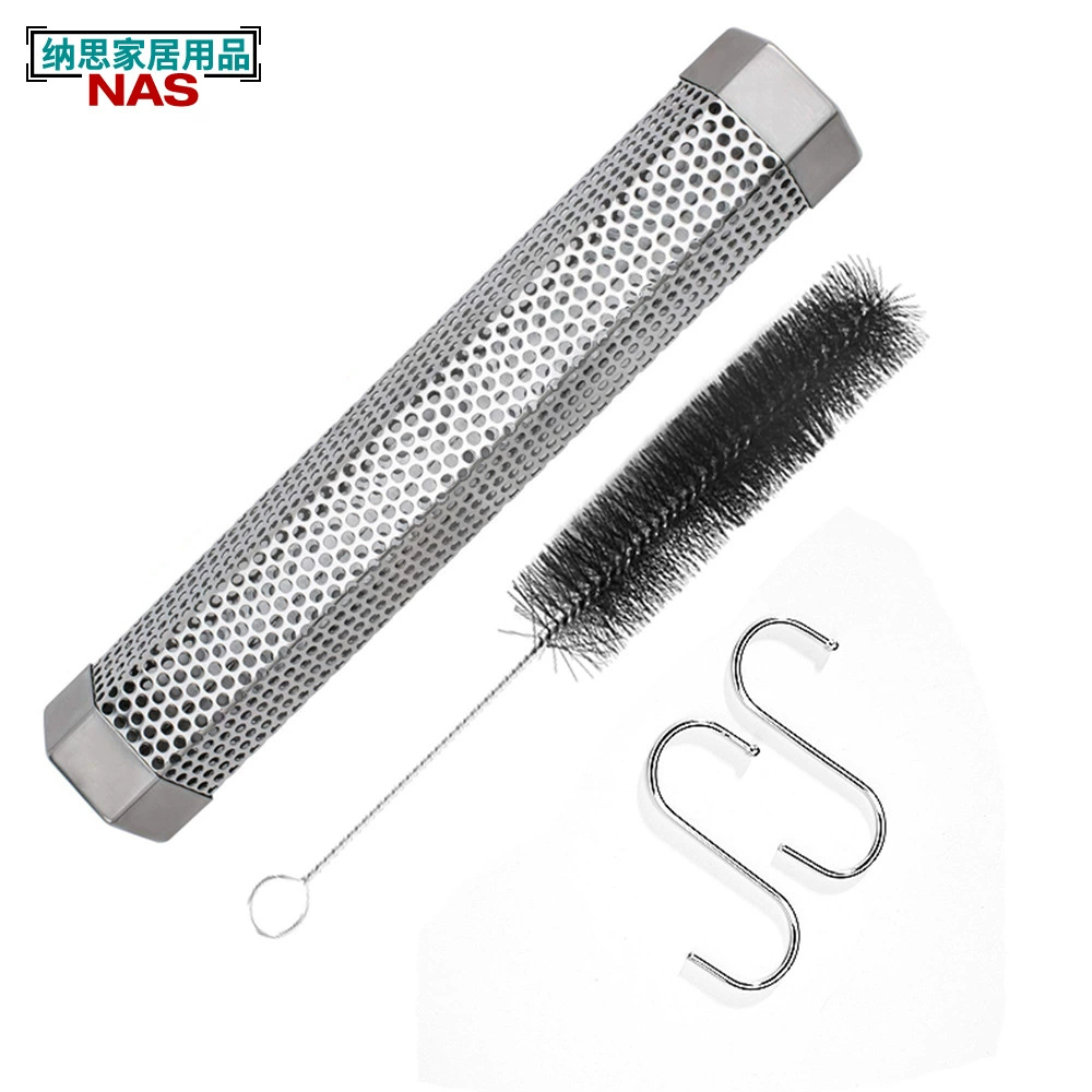 304 из нержавеющей стали дымчатая трубка для барбекю дымчатая трубка 12 дюймов дымчатая сетка трубки BBQ древесный уголь холодный горячий дымчатая труба фруктовая коробка