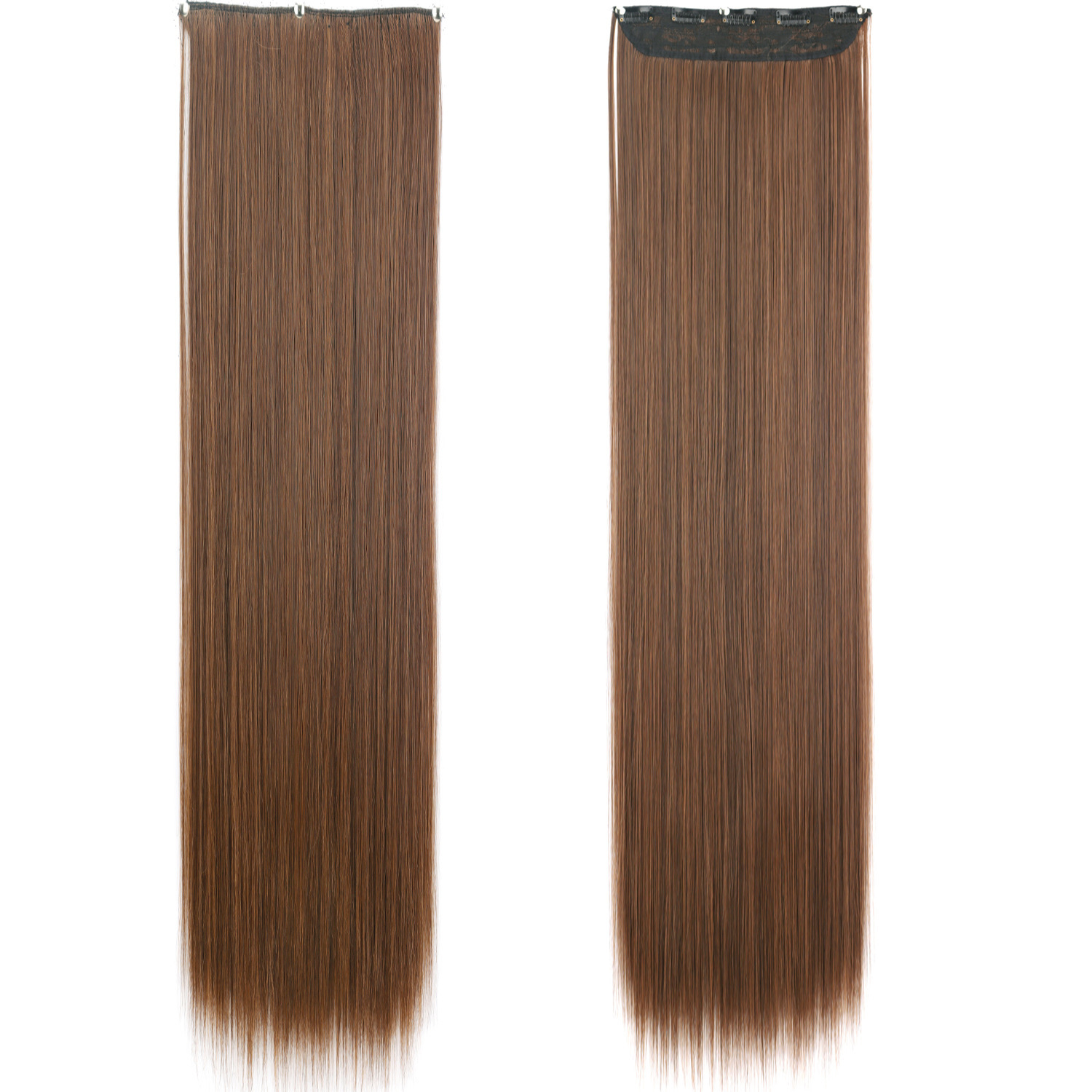 80CM una pieza de peluca de cinco tarjetas de cabello recto super largo no es fácil de atar nudos de cabello recto extensión de estilo de cabello