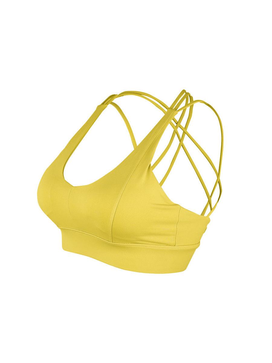 Ningbo Yuancheng Europa y Estados Unidos ropa interior deportiva de secado rápido desnudo para mujeres ropa de yoga para correr chaleco sexy a prueba de golpes con hebilla