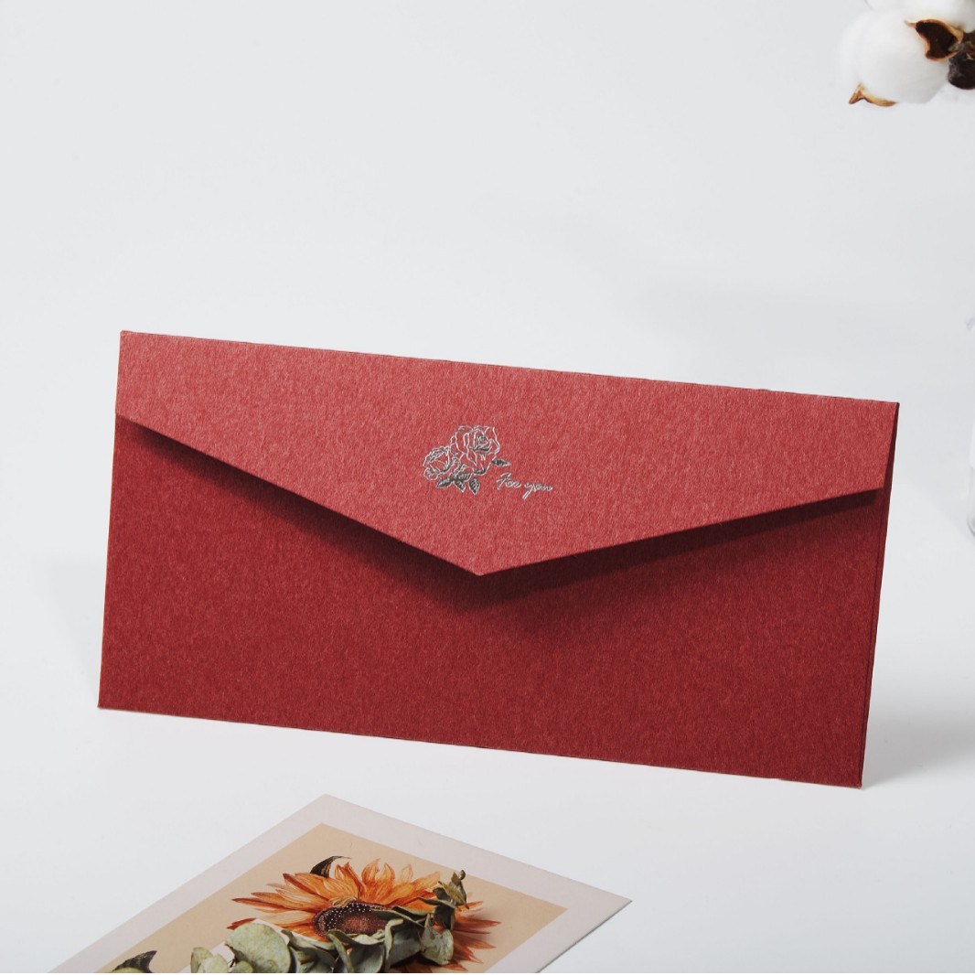 Sobres en stock, tarjetas de felicitación, papel kraft texturizado con estampado dorado vintage, invitaciones empresariales de alta gama, logotipo impreso, bendiciones.
