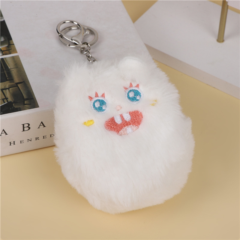 B117 Monster llavero - doble ojos azules y blancos