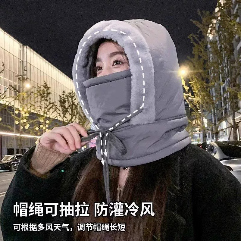 Gorro Lei Feng Térmico de Invierno de Poliéster, Cortavientos y Protector de Cuello para Aire Libre