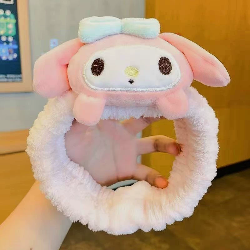Плюшевые ободки для волос (Sanrio) милый мультяшный аксессуар для волос, мягкий плюшевый помпон, один размер