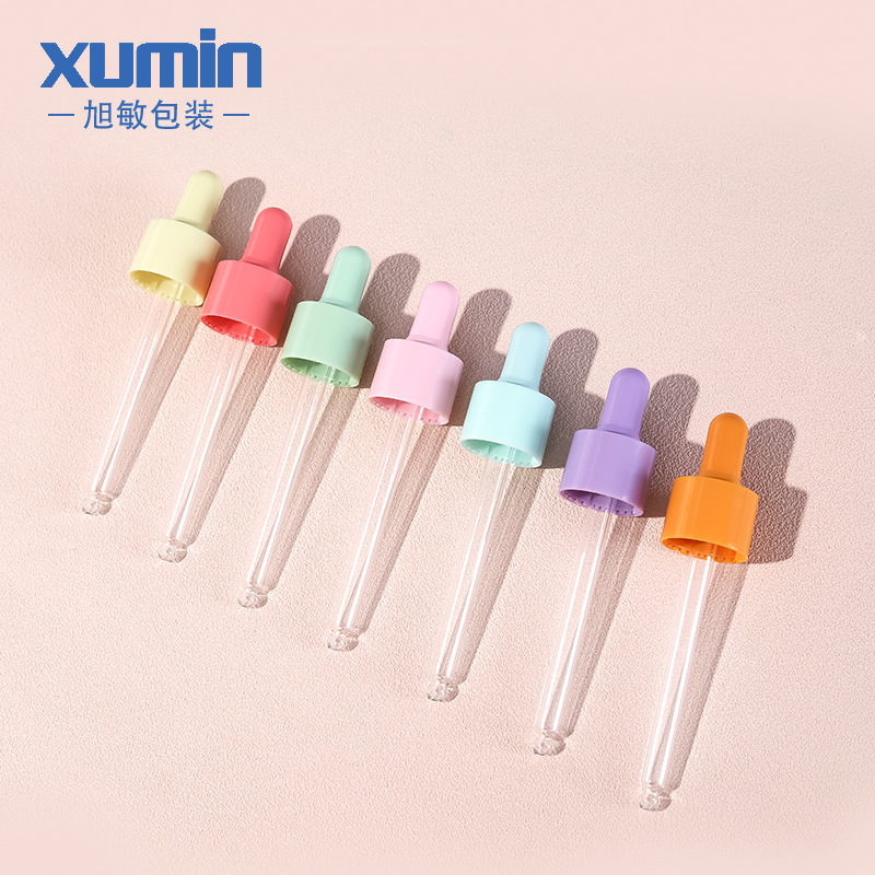 Xumin embalaje 30mlPET botella cuentagotas azul pequeña capacidad sub-botella color macaron esencia botella líquida image 5