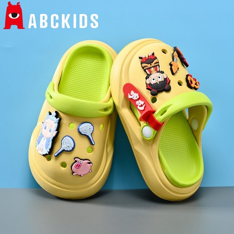 Abckids Labubu 子供用下駄女の子スリッパベビー EVA ソフトソール滑り止めホームアウトドアビーチシューズ|undefined