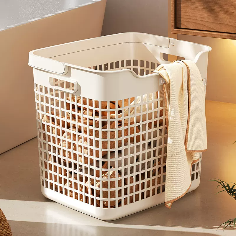 金猫手提收纳筐家用衣物收纳脏衣篓卫生间换洗衣物收纳镂空收纳篮