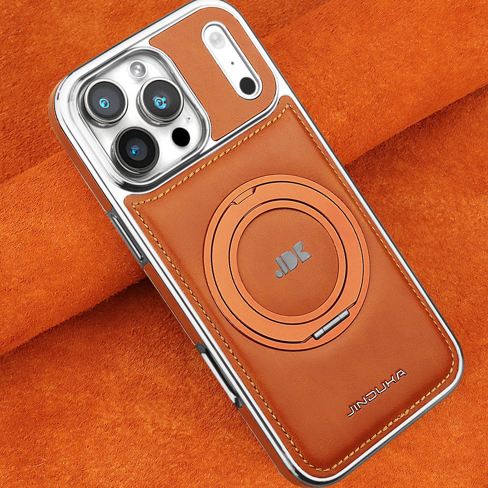 Ốp lưng từ tính xoay 360 độ cho iPhone 17 Pro Max, iPhone 17/16, chống sốc viền dày — Màu đen, Màu xanh lam, Nâu thanh lịch, Nâu mocha chi tiết 9