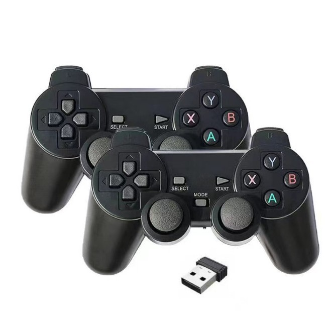 2.4g control de juegos inalámbricos Android TV TVBOX TV Box PC decodificador un arrastrar dos control de juegos