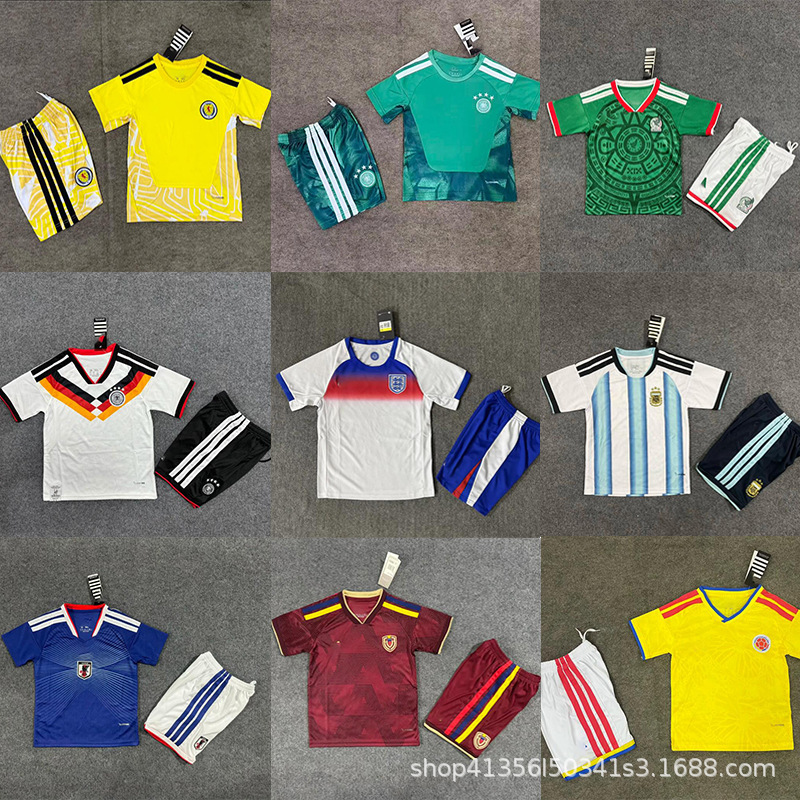 26 World Cup National Team Football Uniforms for Children Brazil Portugal Argentina Germany France Italy