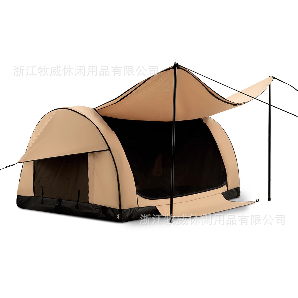 Inflatable Tunnel Tent for 3-5 People, Thickened Single/Double Person Leisure Tent with Large Space, Rainproof, Large Capacity Camping Tent