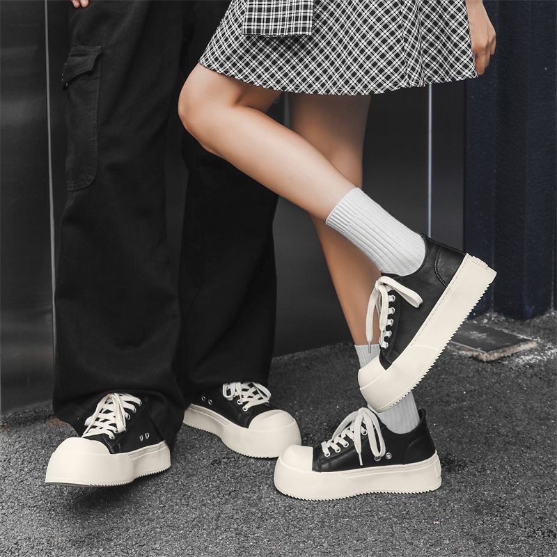Zapatos casuales para parejas, zapatos de estilo británico, zapatos de moda para hombres y mujeres, zapatos de cuero de verano, estilo universitario.