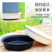 花盆托盘透气加深底盘圆接水盘树脂底托加厚加仑盆底座大花盆托芸