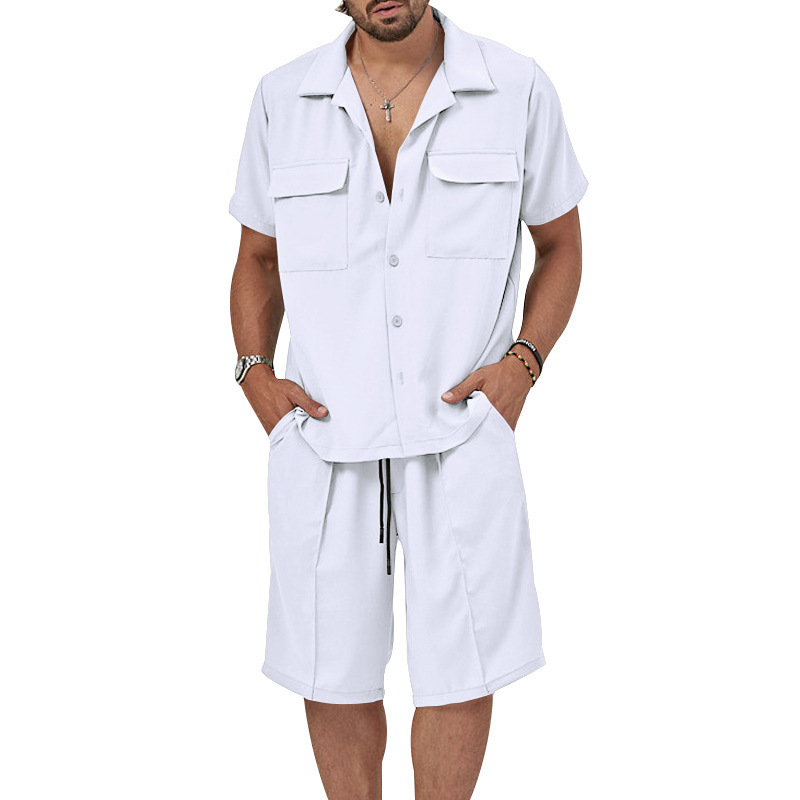 Men's Solid Color Shorts Sets Men's Clothing display picture 9