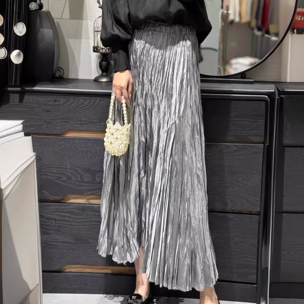 High-quality heavy-duty dead leaf pleated skirt for spring and…
