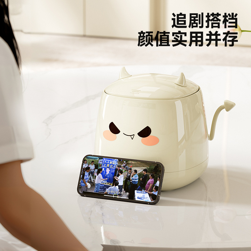 小悪魔ゴミ箱家庭用ハイエンドデスクトッププレスバケット多機能大容量オフィスゴミ箱|undefined