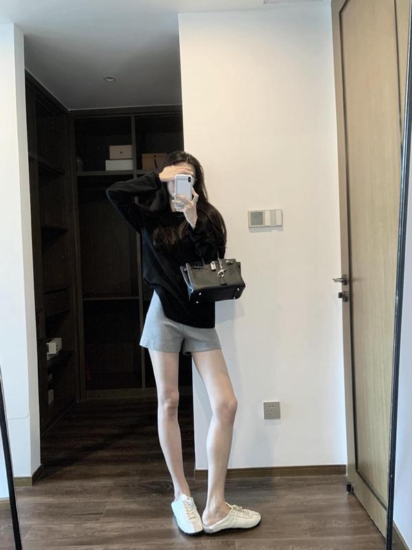 韓国スタイルのレイジースタイル薄いアイスシルク日焼け止め長袖Tシャツトップ女性用夏多用途カジュアルストレートショーツスーツ|undefined