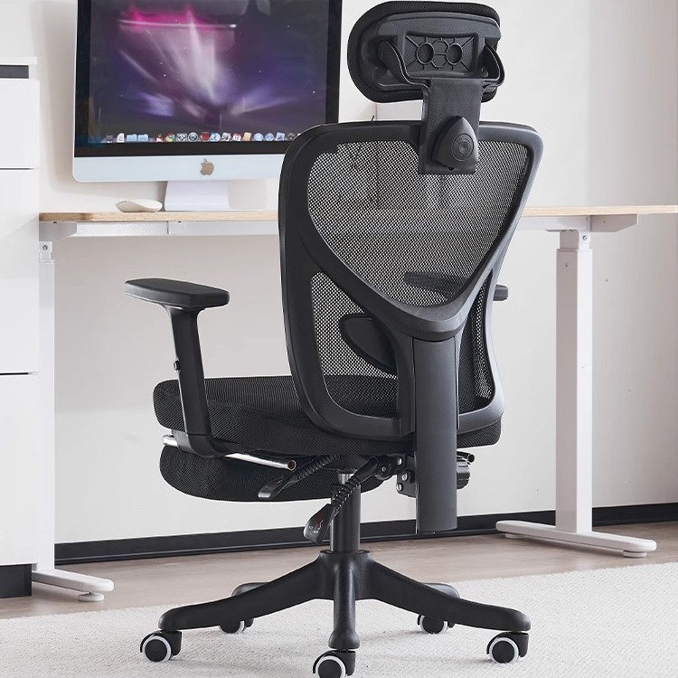 电脑椅舒适家用人体工学椅久坐不累护腰办公椅宿舍升降可躺学习椅