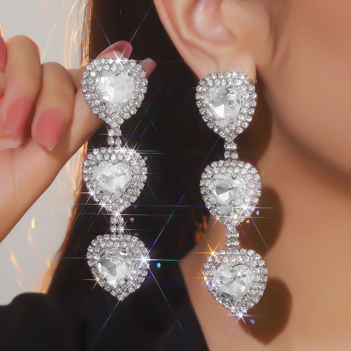 earrings for St. Valentine's Day heart shaped