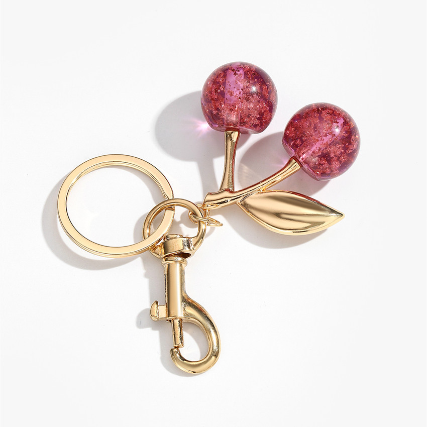 30g Weight Keychain Classification 1 Piece Quantity Casual, Daily Occasion Alloy, Resin Material Cherry Pattern Unisex Gender Sweet Style Sweet Cherry Alloy Resin Unisex Keychain 7